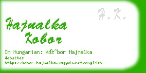 hajnalka kobor business card